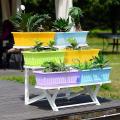 4 Packs 17 Inches Flower Window Box Plastic Vegetable Planters