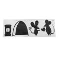1pc Black Cartoon Mouse Love Heart Vinyl Art Wall Sticker