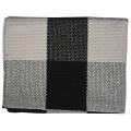 Cotton 23.6 Inchx35.4 Inch Plaid Doormat(black and White Porch Rugs)