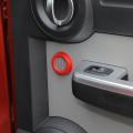 Car Door Audio Horn Trim Ring Sticker, Red