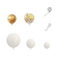 White and Chrome Gold Balloon Garland Arch Kit Wedding Birthday Diy