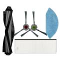 Side Brush Filter Roller Brush Mop for Ecovacs Deebot Ozmo U2/ Dgn22