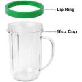 16oz Cups for Mb Blender Juicer 250w Cups with Colored Lip Rings