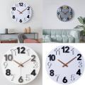 4pcs Long Shaft Wall Clock with 4 Types 12 Inch Walnut Wood Hands