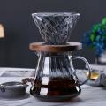 Pour Over Coffee Set V60 Dripper 500ml Coffee Server Glass Funnel,2