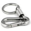 Sturdy Carabiner Key Chain Key Ring Polished Key Chain, Black