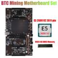 X79 H61 Btc Mining Motherboard with E5 2609 V2 Cpu+recc 4g Ddr3 Ram