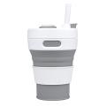 Collapsible Coffee Cup, Portable Foldable Travel Mug, 15.8oz,grey