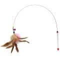 Cats Bouncy Rod with Bell and Feathers 36in - Playing Toys for Cats