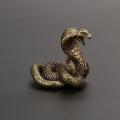 Cobra Statue Ornament Zodiac Snake Figurines Copper Desktop Decor