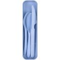 4pcs Reusable Plastic Spoon Cutlery, Portable Camping Cutlery(blue)