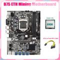 B75 Eth Mining Motherboard 8xpcie Usb Adapter+g1630 Cpu+6pin