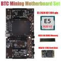 X79 H61 Btc Miner Motherboard with E5 2620 V2 Cpu Recc 8g Ddr3 Memory