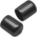 10pcs Rubber End Caps 16mm Id Pvc Round Tube Bolt Cap Cover Black