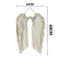 Macrame Wall Hanging Hand-woven Angel Wings Tapestry for Living Room