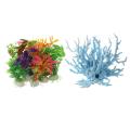 Aquarium Fish Tank Light Blue Artificial Plastic Coral Decor
