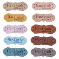 50pcs Pu Leather Labels Tags for Handmade Diy Hats Bags Hand Made