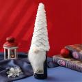 Christmas Hat Champagne Bottle Cover for Dinner Table Decor(white)