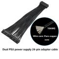 Dual Psu Power Supply 24-pin Atx Cable, for Atx Motherboard Cable