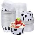 Dessert Cups with Lids, Mini Cupcake Liner Foil Baking Cups 100pcs