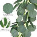 15-pack 6.5 Feet Artificial Eucalyptus with Garland Fake Vine Plant