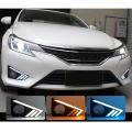 Car Led Dynamic Daytime Running Light,yellow+blue Light