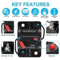 Waterproof Circuit Breaker,with Manual Reset,12v-48v Dc,200a,for Car