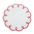 Ins Creative Retro Red Border Flower 9 Inch Disc Ceramic Plate