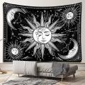 Sun and Moon Tapestry Black and White Tapestry Living Room Bedroom,c