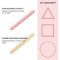 80 Pieces Acrylic Cakesicle Sticks 4.5 Inch Reusable (clear and Pink)