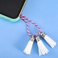 200pcs Keychain Tassels Pendants for Diy Crafts Making Supplies White