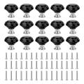 15pack 30mm Crystal Glass Door Cabinet Knobs for Drawers Home Decor