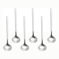 Stainless Steel 6pcs Espresso Spoons for Sugar Antipasto (silver)