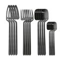 16pcs/set Dinnerware Set Knife Fork Spoon Dinner Set -black