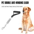 Short Dog Leash with Traffic Handle for Large Double Dog Couplers