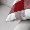 Christmas Throw Pillow Covers 18x18 Inch Red White 2 Pcs