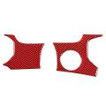 Car Carbon One-click Launch Box Cover Trim for Honda Civic 2022 Red
