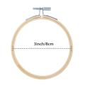 40 Pieces 3 Inch Bamboo Circle Cross Stitch Hoop Round Ring