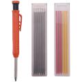 Carpenter Pencil 12 Refill Leads Built-in Sharpener Construction B