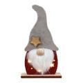 Christmas Statue Wood Glowing Faceless Elderly Ornament for Home,b