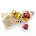 Reusable Cotton Mesh Produce Bag for Vegetable Fruit Storage Bag,3pcs