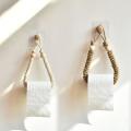 2pcs Toilet Paper Rack without Punching Hand-woven Roll Paper Rack A