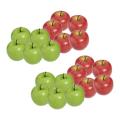 Decorative Artificial Apple Plastic Fruits 10pcs Red and Green