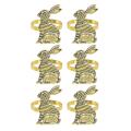 Rabbit Napkin Ring Set Of 6 for Easter Party Banquet Table Decoration