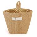 Cotton Linen Flower Pot Hanging Jute Storage Bag(yellow Point)