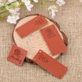 80pcs Handmade Leather Labels Pu Leather Labels with Holes for Crafts
