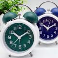 Style Alarm Clock with Twin Bell Bedside Desk and Shelf Clock Green