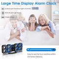 3d Led Alarm Clock with 3 Adjustable Brightness Blue Digital