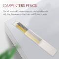 Carpenter Pencil,1pcs Solid Work Pencil Set with 12 Refill Leads B