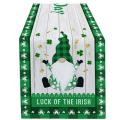 Green Clover Table Runner for Saint Patricks Day Parties Decor Large